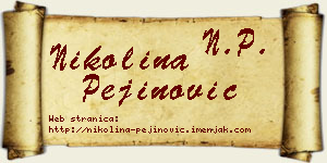 Nikolina Pejinović vizit kartica